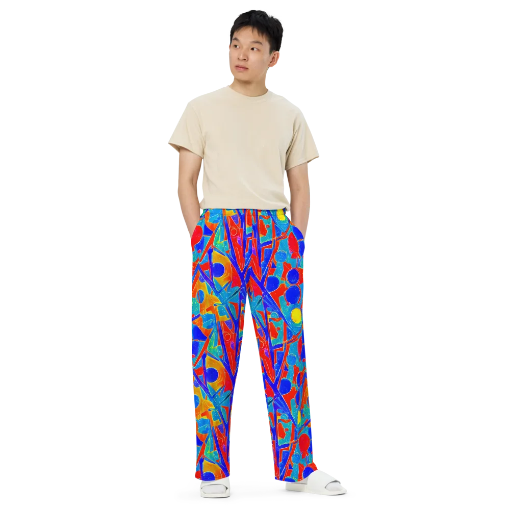Atomic Confetti on Wide-Leg Pants — Front