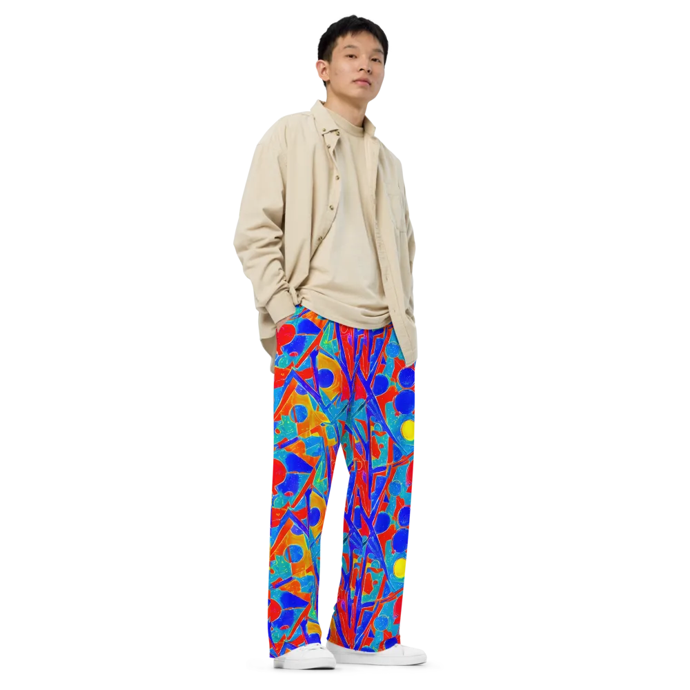 Atomic Confetti on Wide-Leg Pants — Right Front