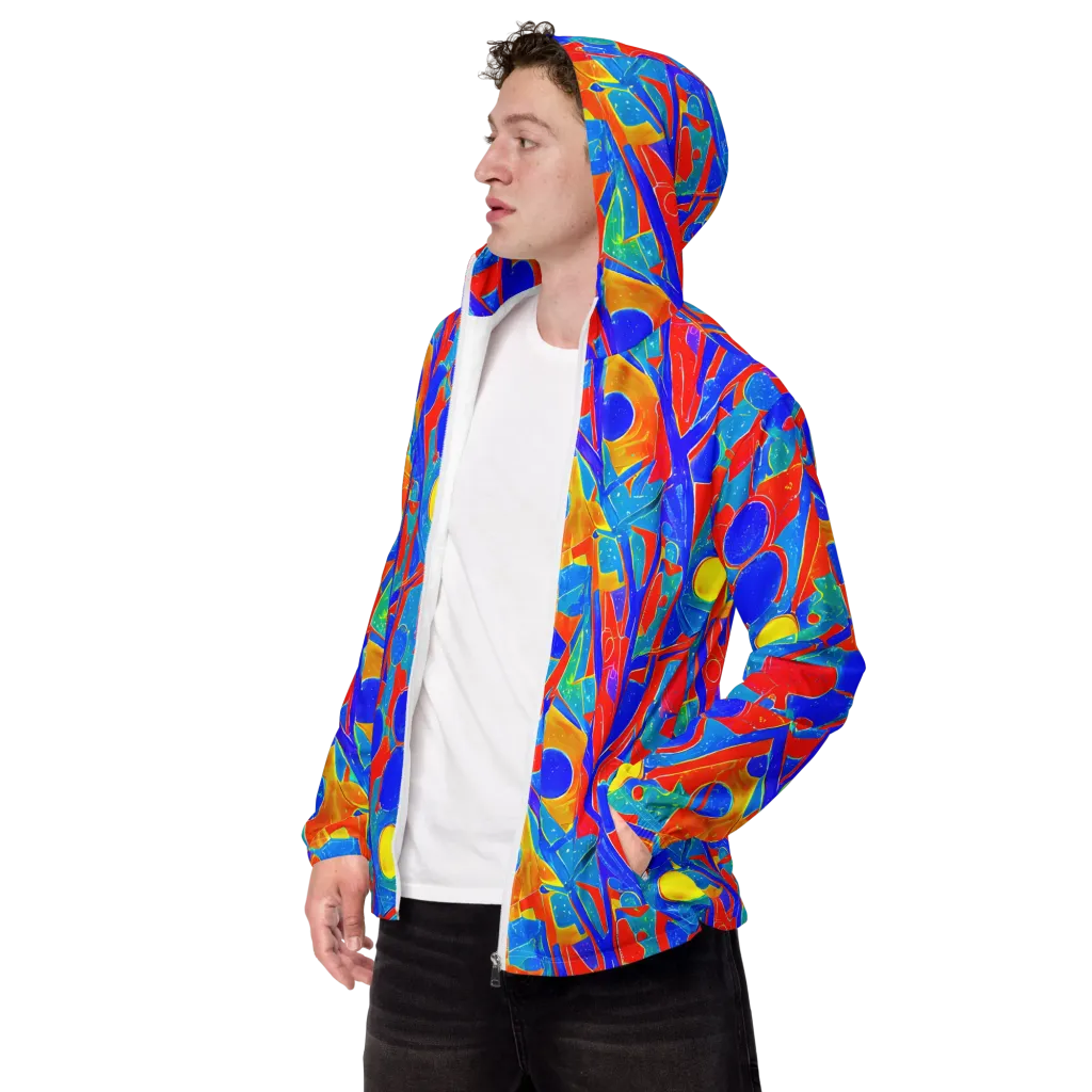 Atomic Confetti on Men's Windbreaker — Left Front