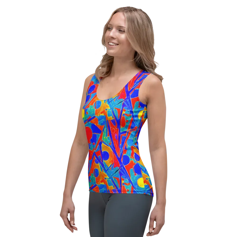 Atomic Confetti on Women's Tank Top — Left Front