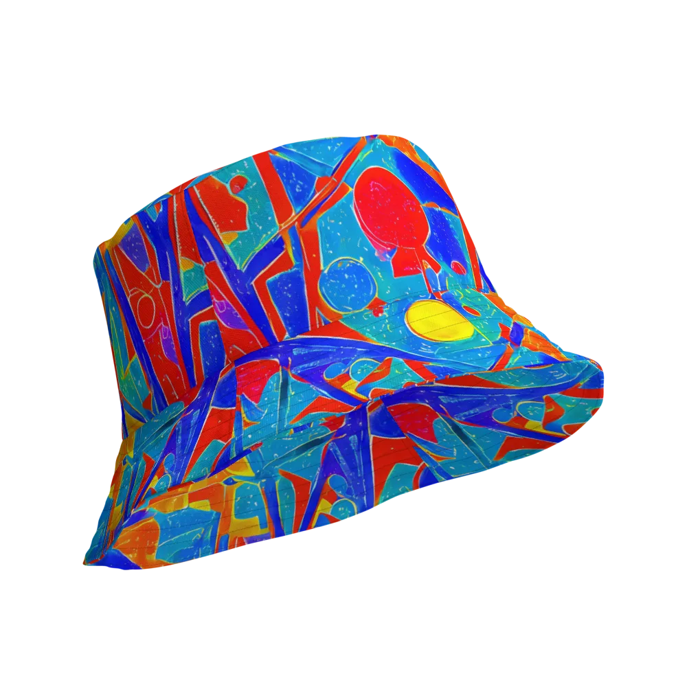 Atomic Confetti on Reversible Bucket Hat — Product details Outside