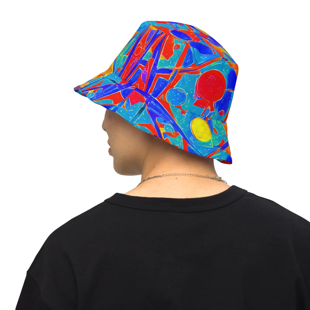Atomic Confetti on Reversible Bucket Hat — Back Inside