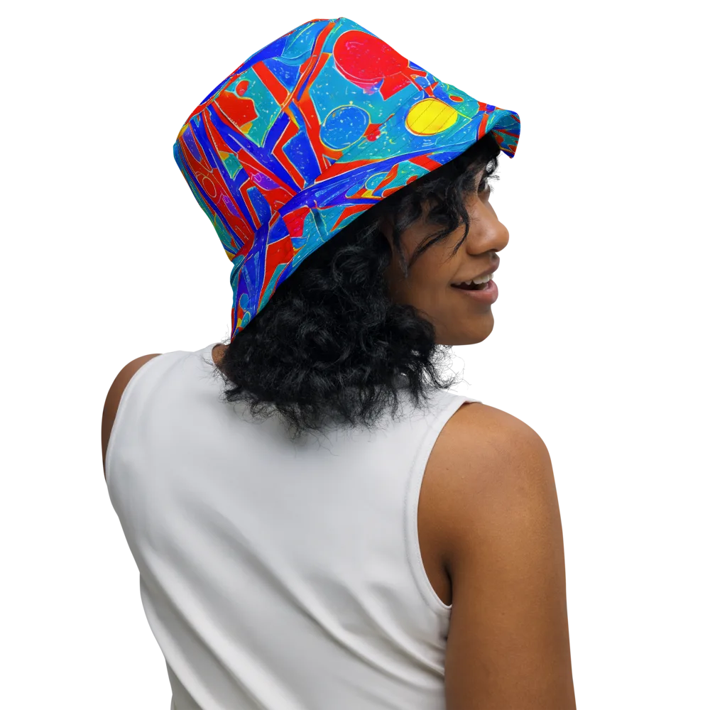Atomic Confetti on Reversible Bucket Hat — Right Outside