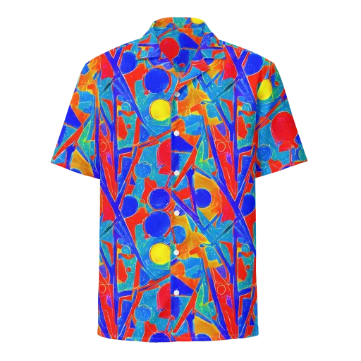 Atomic Confetti on a Button Shirt