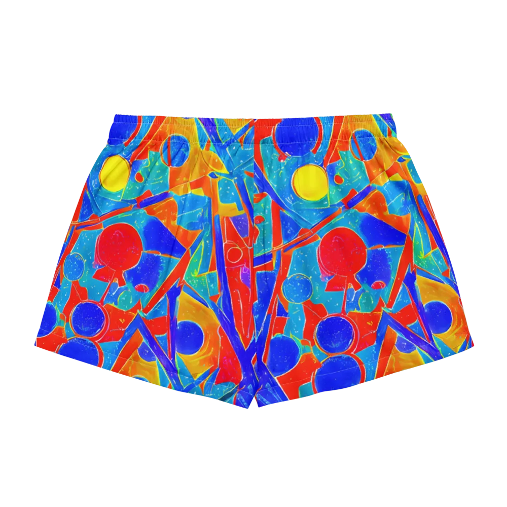 Atomic Confetti on Women's Pajama Shorts — Back