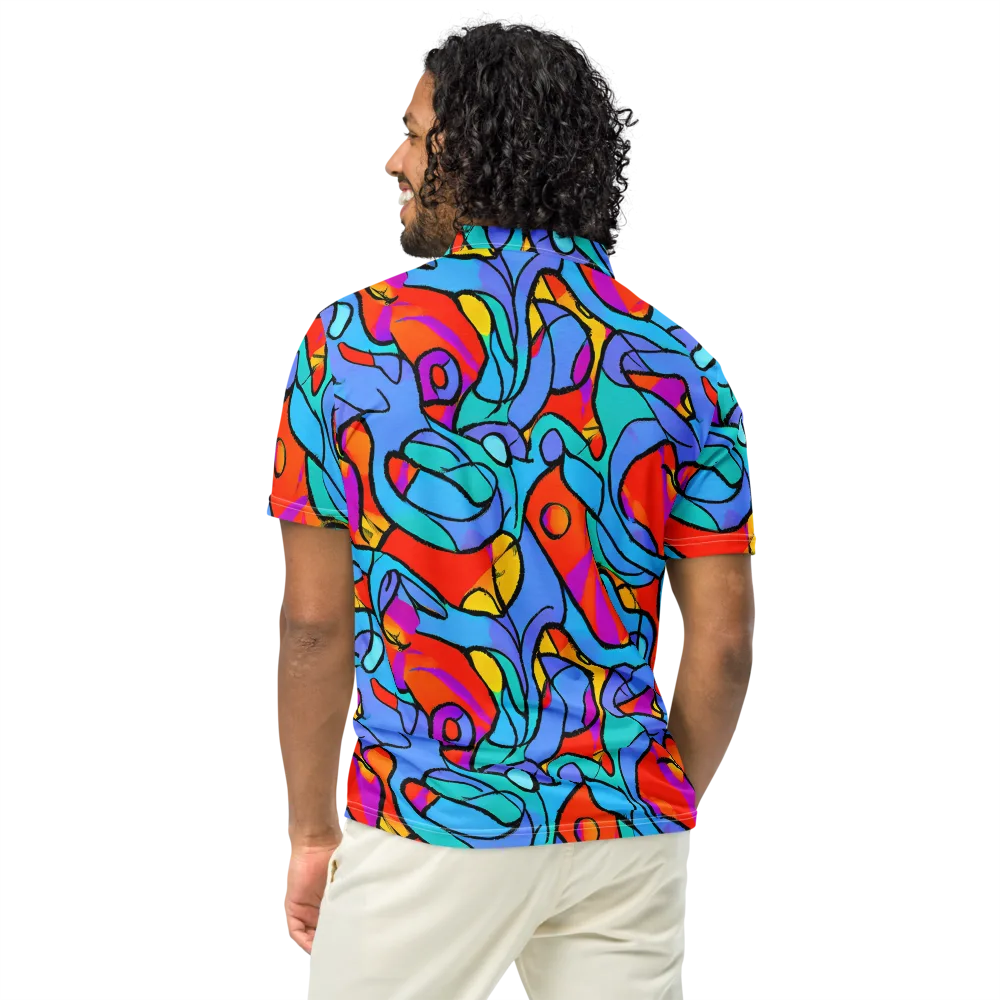 Prism Botanica on Men's Slim Fit Polo Shirt — Back