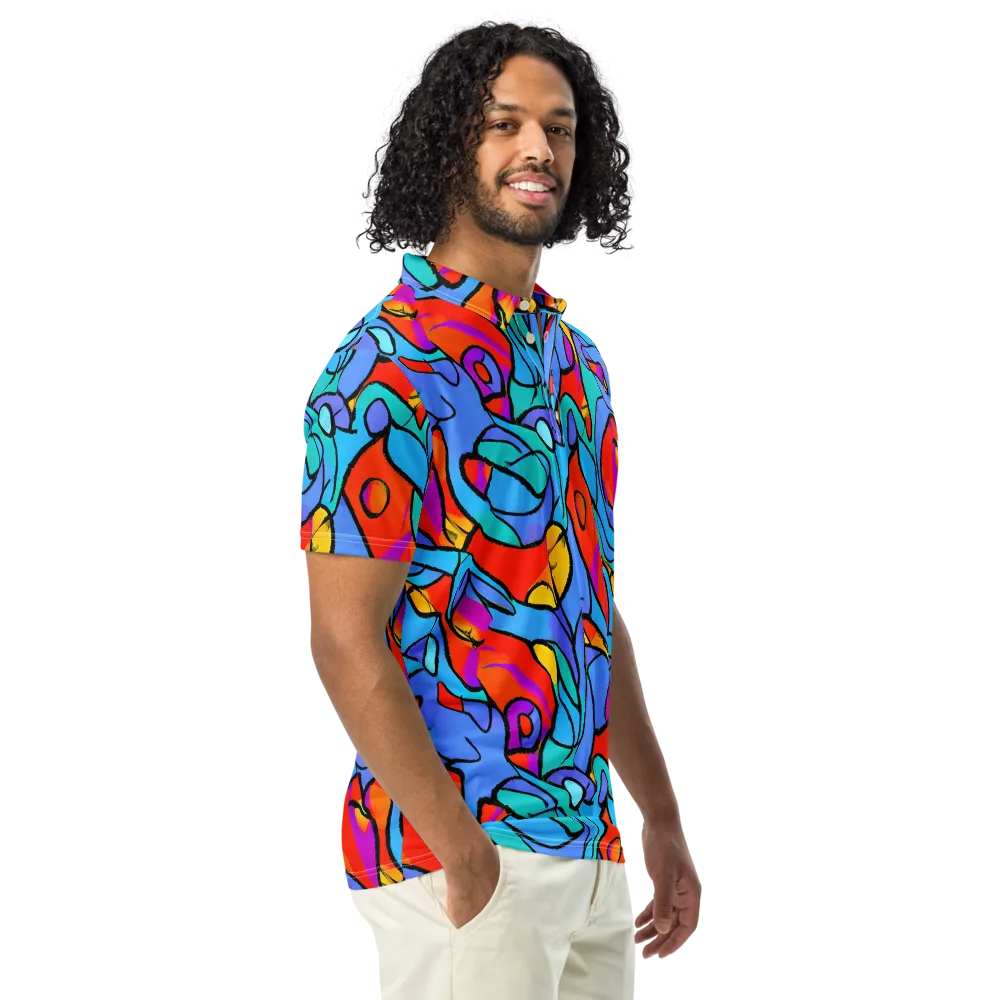 Prism Botanica on Men's Slim Fit Polo Shirt — Right Front