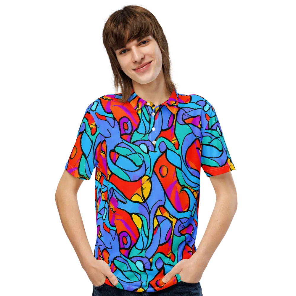 Prism Botanica on Men's Slim Fit Polo Shirt — Front