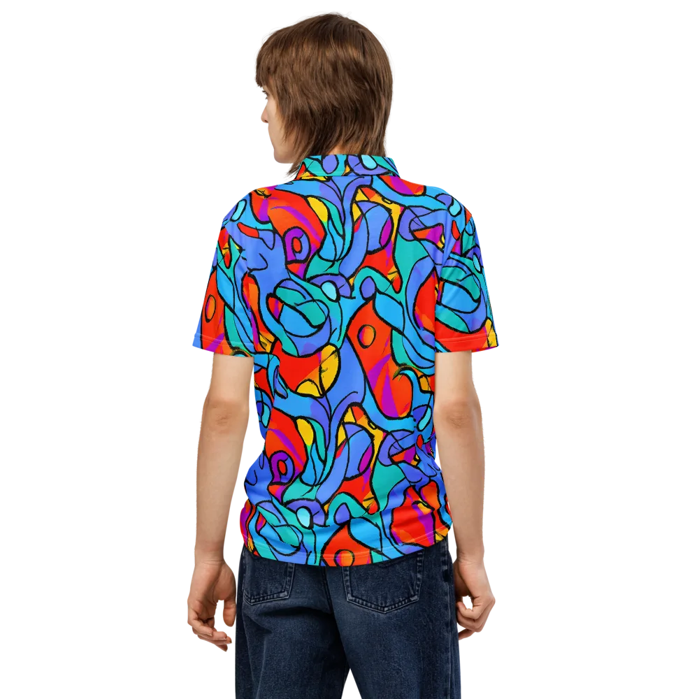 Prism Botanica on Men's Slim Fit Polo Shirt — Back