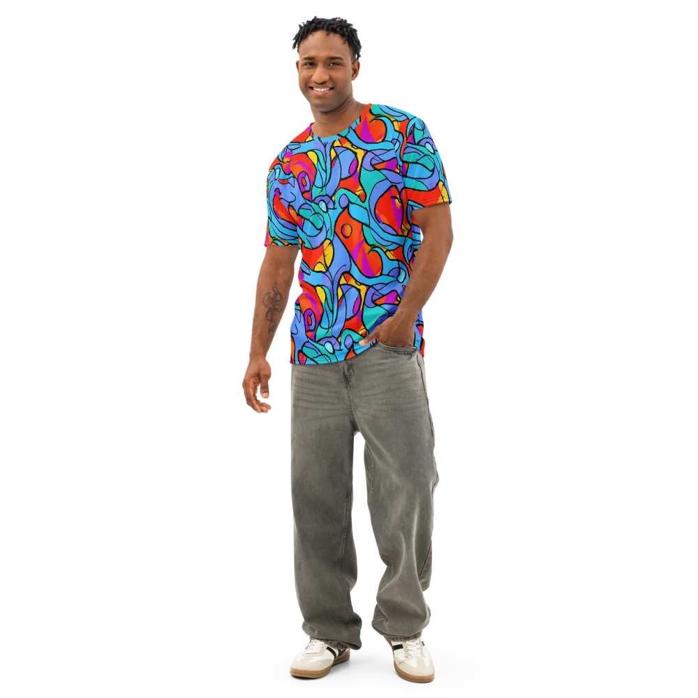 Prism Botanica on Men's Cotton Crew Neck T-Shirt — Front