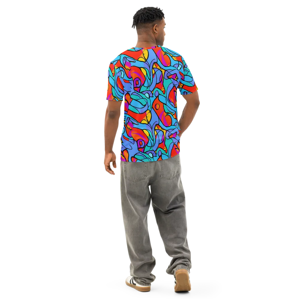 Prism Botanica on Men's Cotton Crew Neck T-Shirt — Back