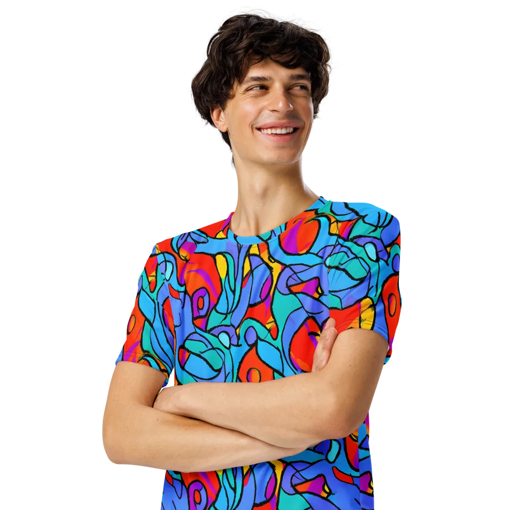 Prism Botanica on Men's Crew Neck T-Shirt — Left Front