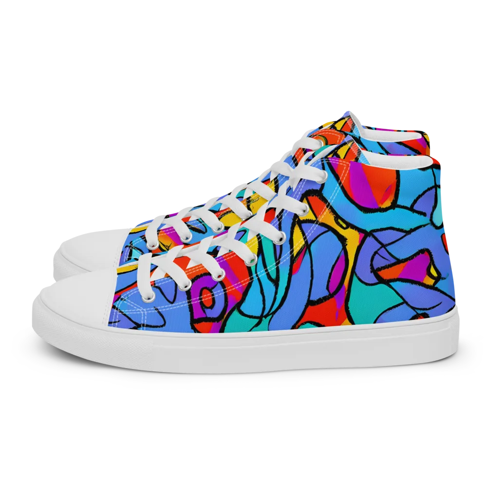 Prism Botanica on Men's High Top Canvas Shoes — Left