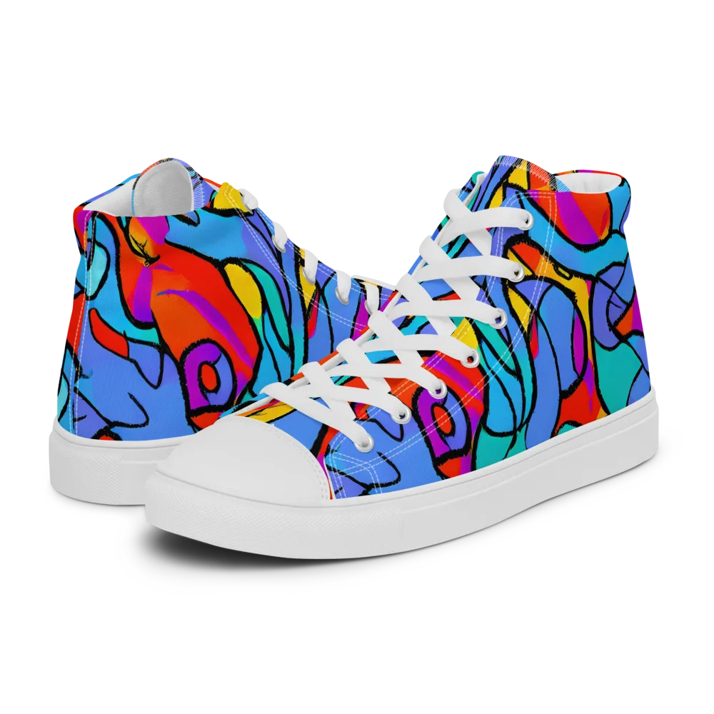Prism Botanica on Men's High Top Canvas Shoes — Left