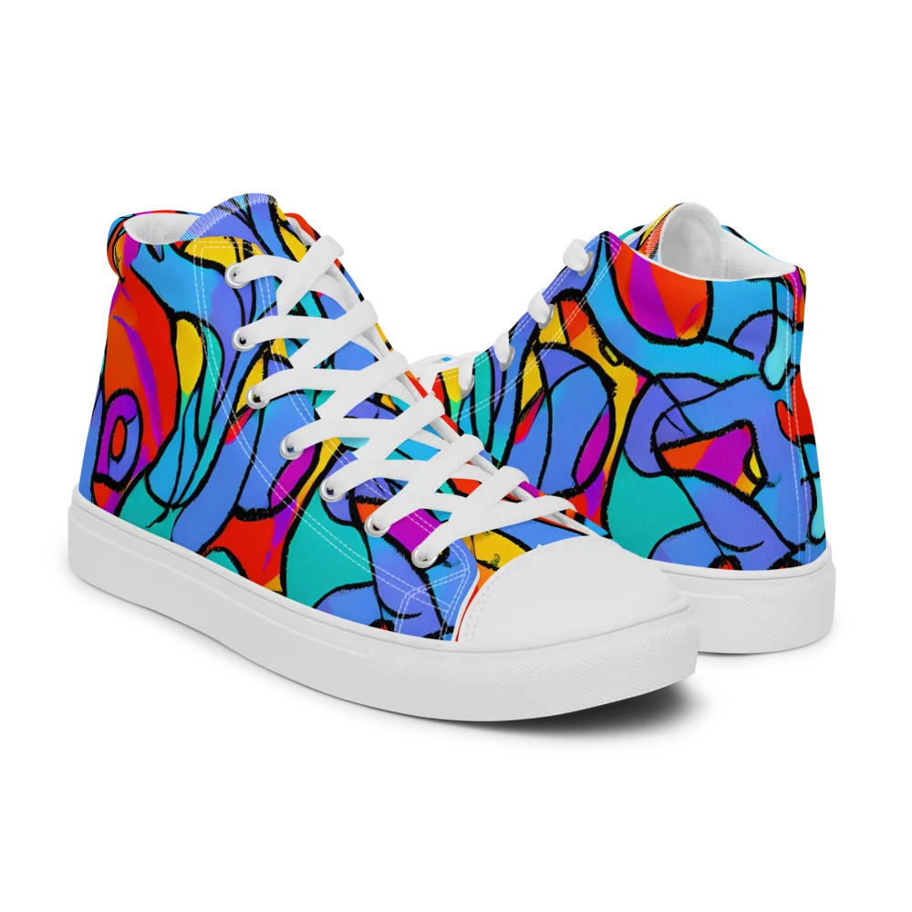 Prism Botanica on Men's High Top Canvas Shoes — Right