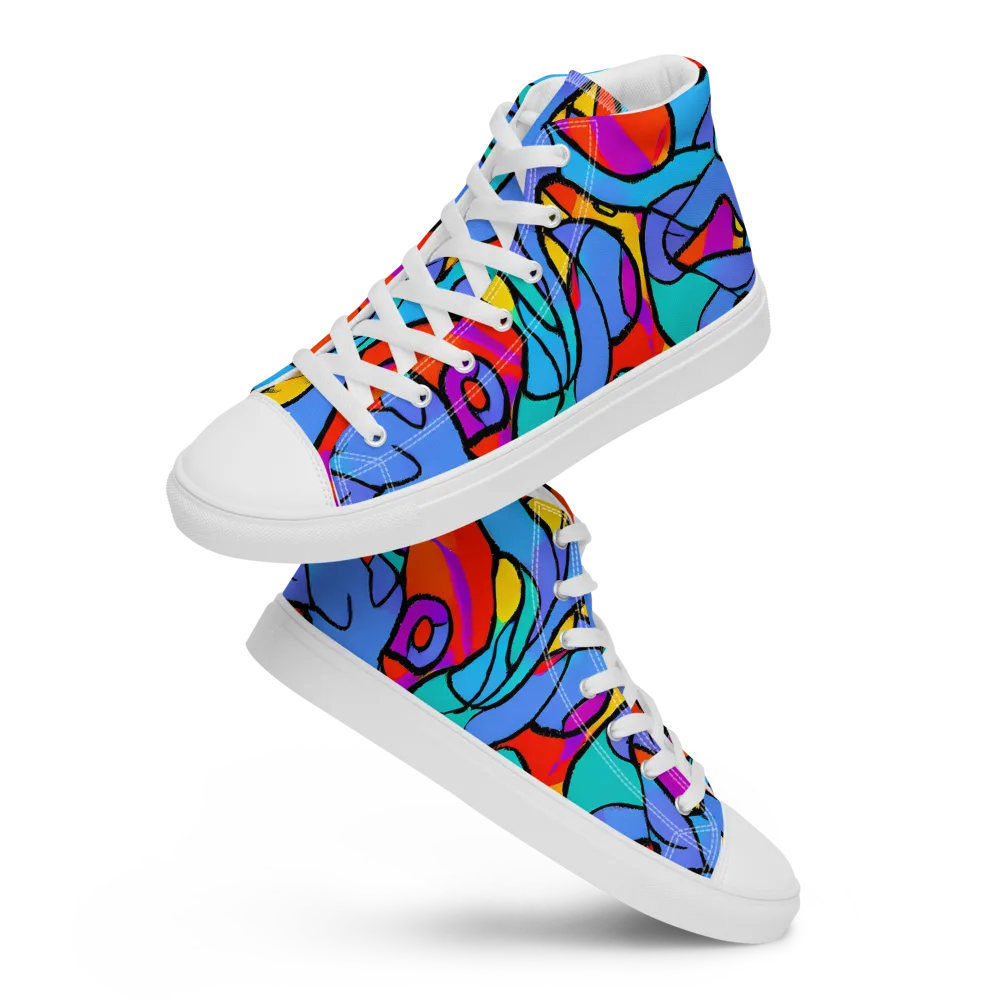 Prism Botanica on Men's High Top Canvas Shoes — Front