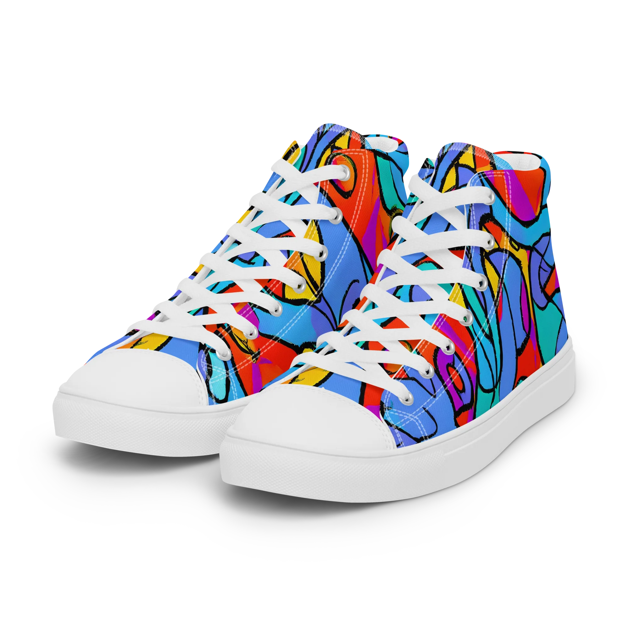 Prism Botanica on Women's High Top Canvas Shoes — Left Front