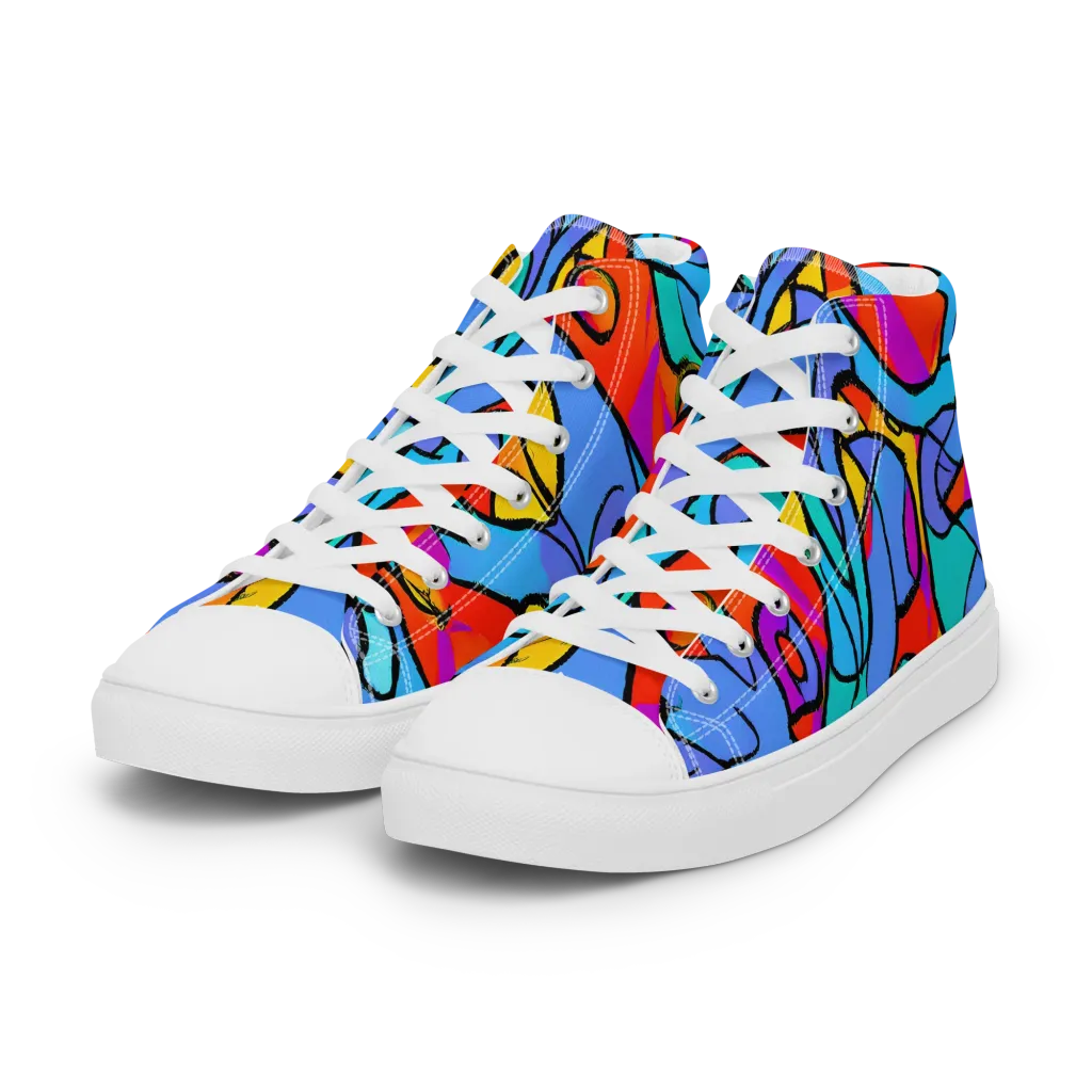 Prism Botanica on Women's High Top Canvas Shoes — Left Front