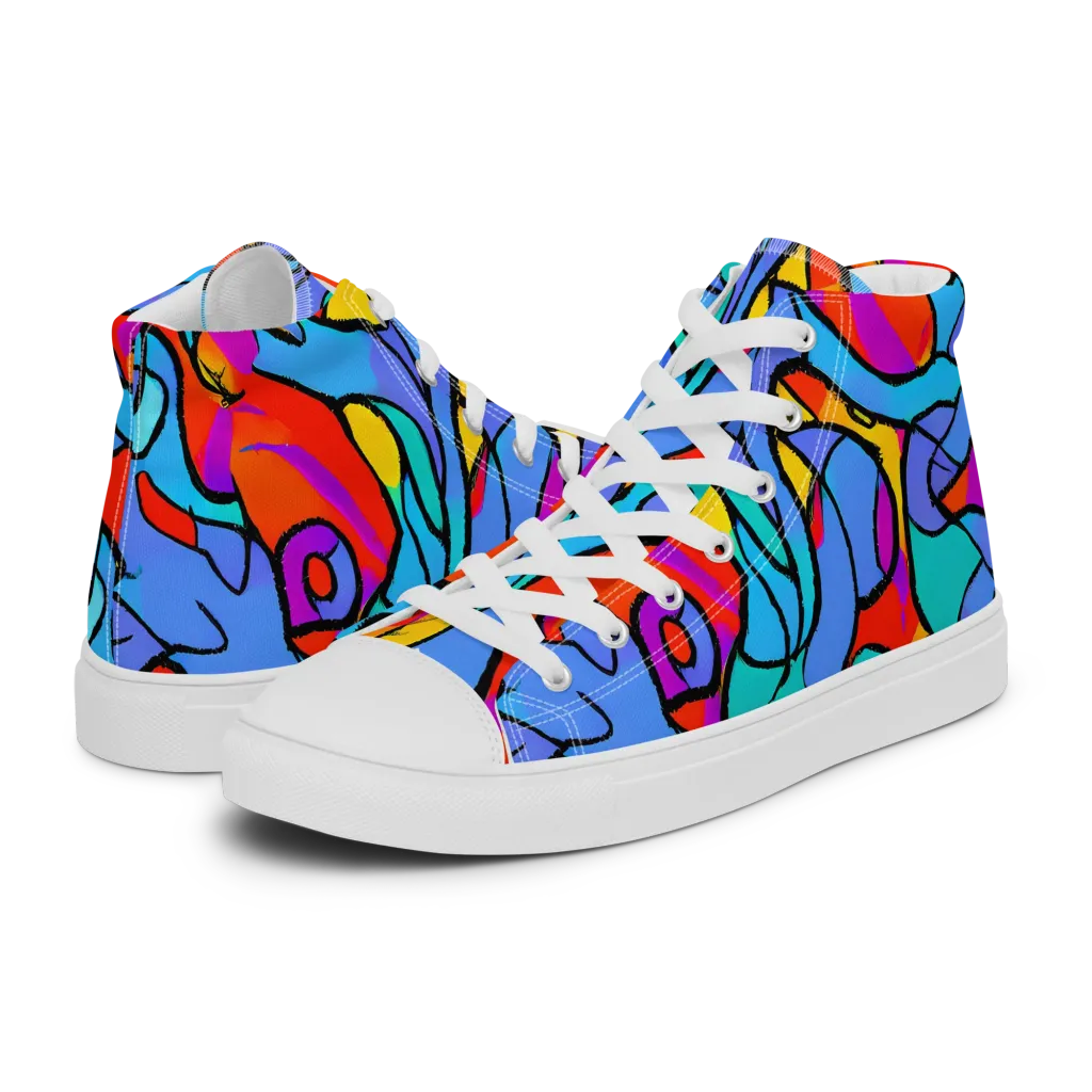 Prism Botanica on Women's High Top Canvas Shoes — Left