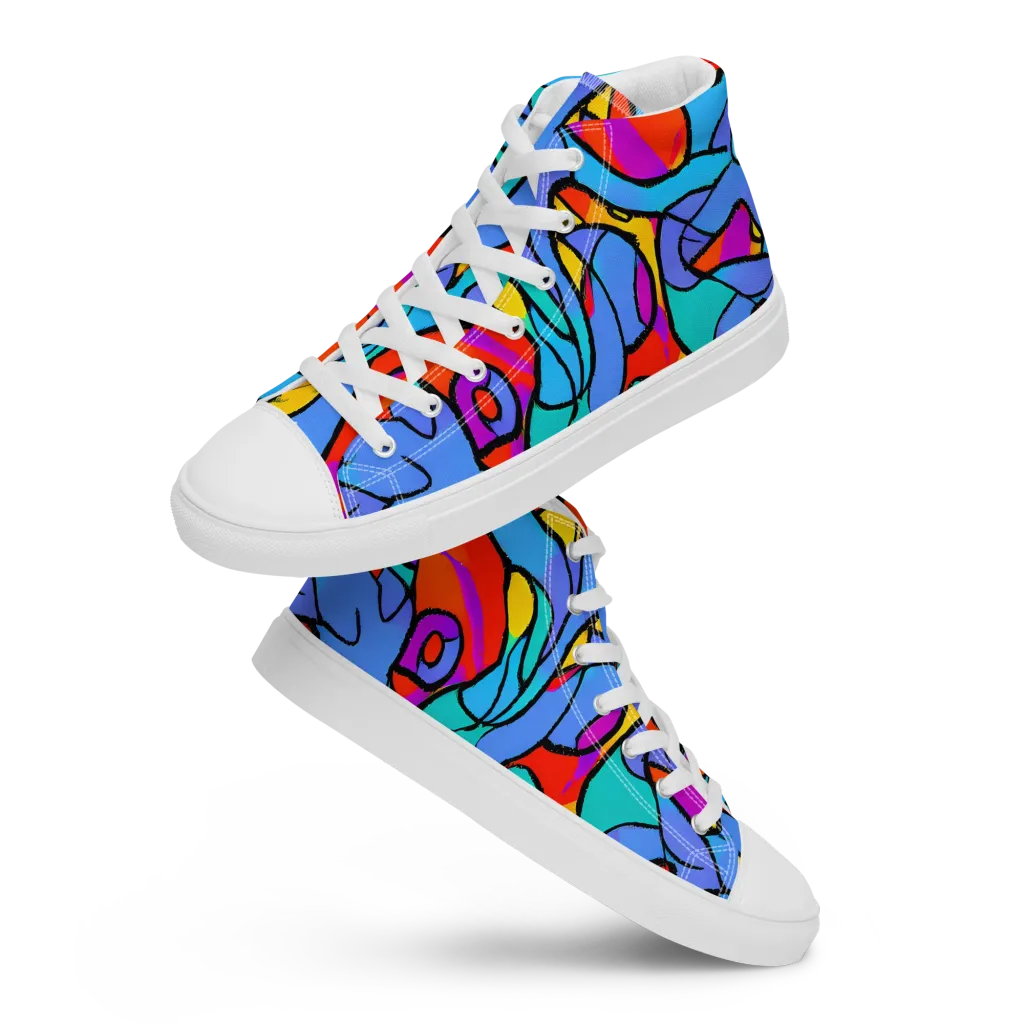 Prism Botanica on Women's High Top Canvas Shoes — Front