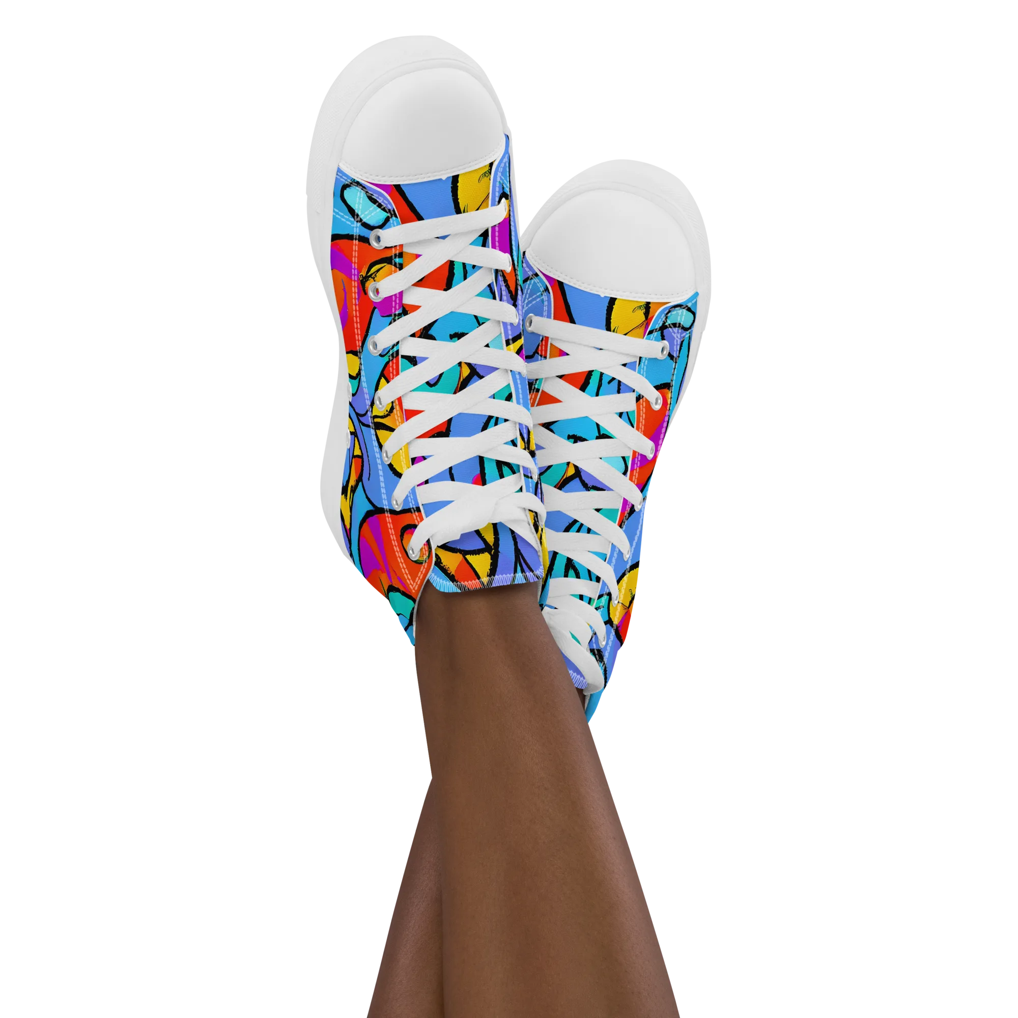 Prism Botanica on Women's High Top Canvas Shoes — Front