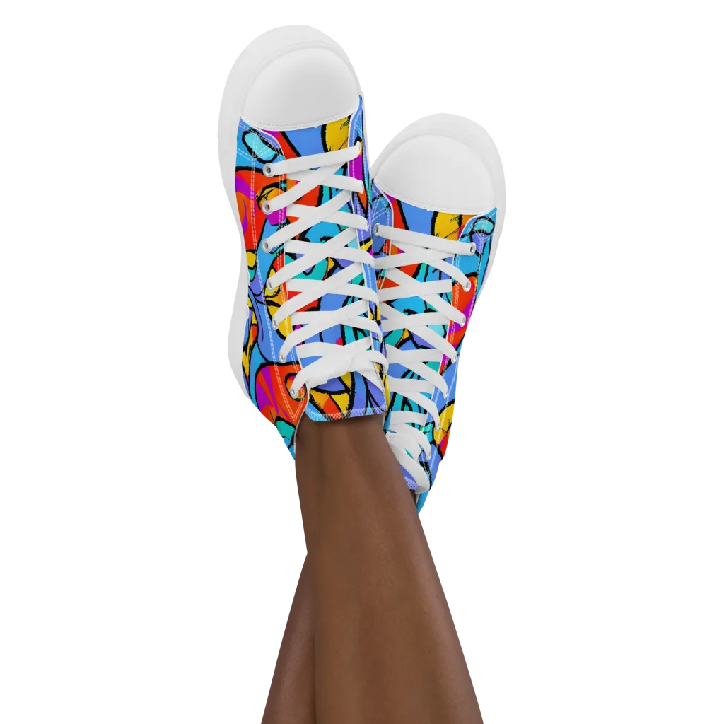 Prism Botanica on Women's High Top Canvas Shoes — Front