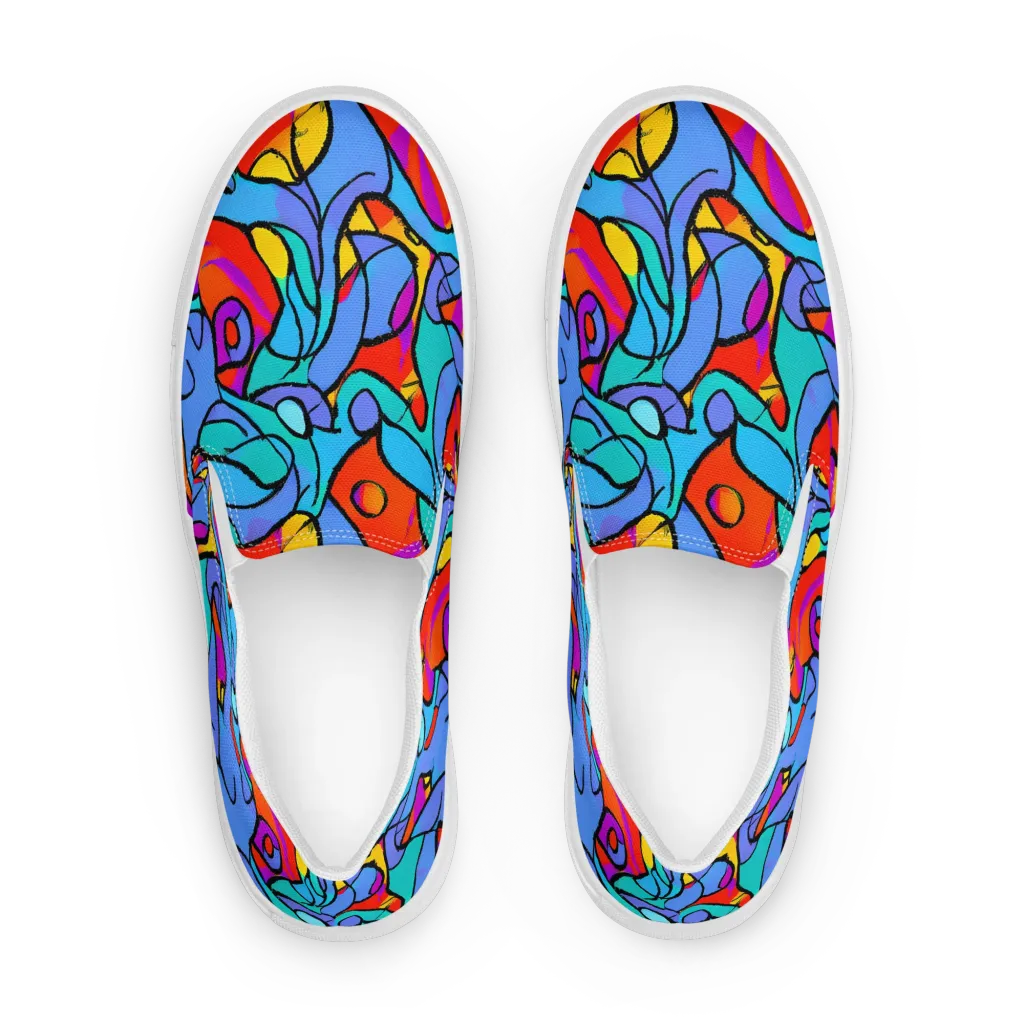 Prism Botanica on Men's Slip-On Canvas Shoes — Front