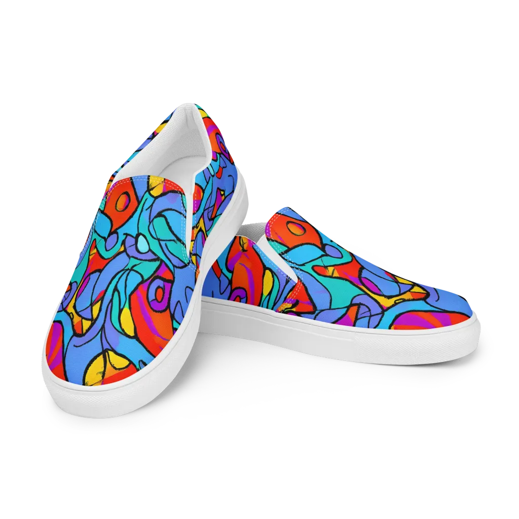 Prism Botanica on Men's Slip-On Canvas Shoes — Left Front