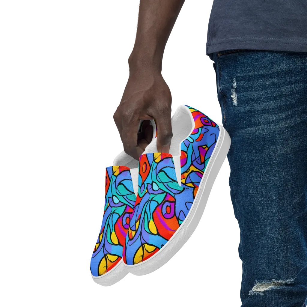 Prism Botanica on Men's Slip-On Canvas Shoes — Left Front