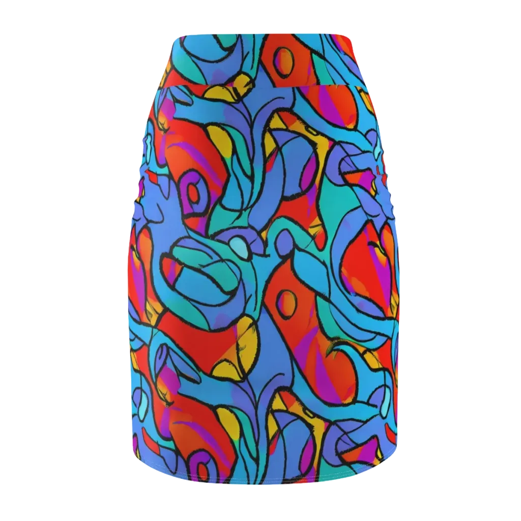 Prism Botanica on Pencil Skirt — Back