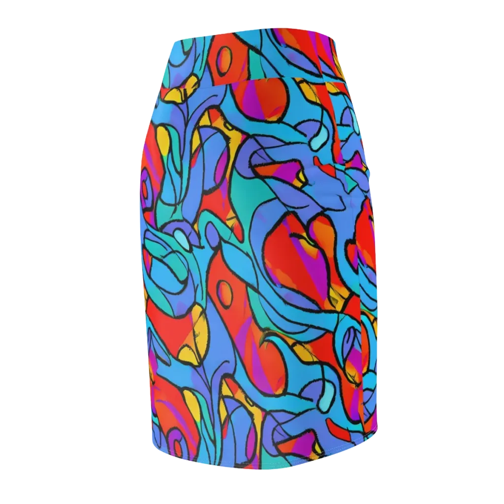 Prism Botanica on Pencil Skirt — Back Side