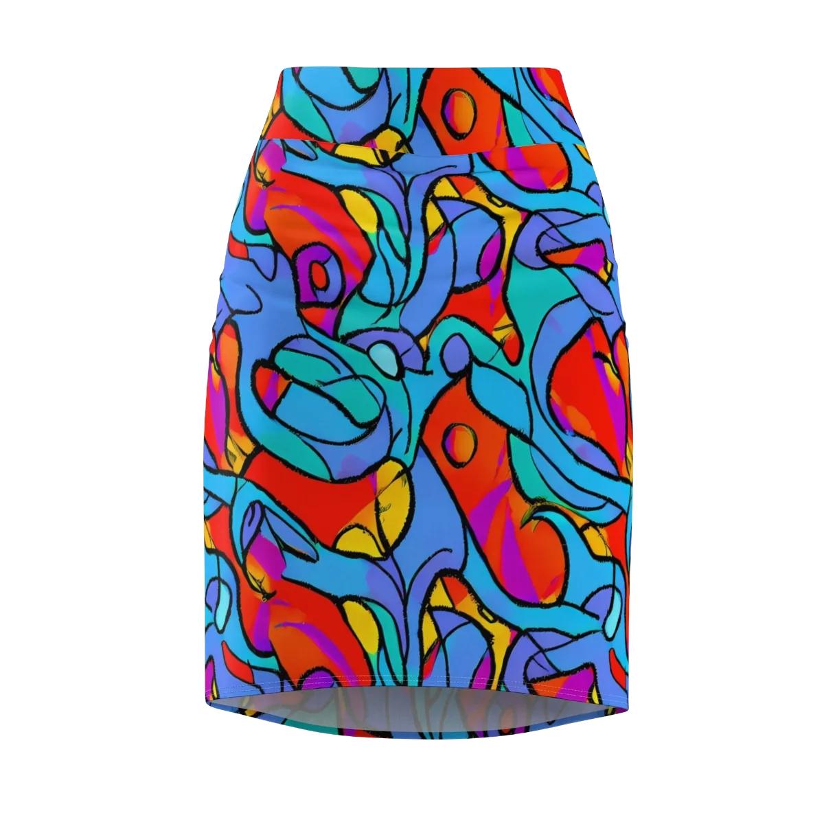 Prism Botanica on Pencil Skirt — Front