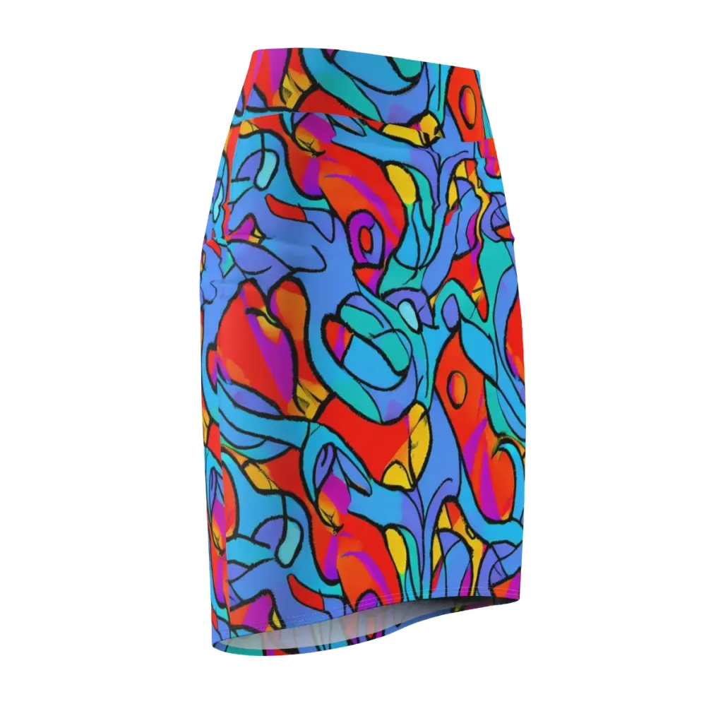 Prism Botanica on Pencil Skirt — Front Side