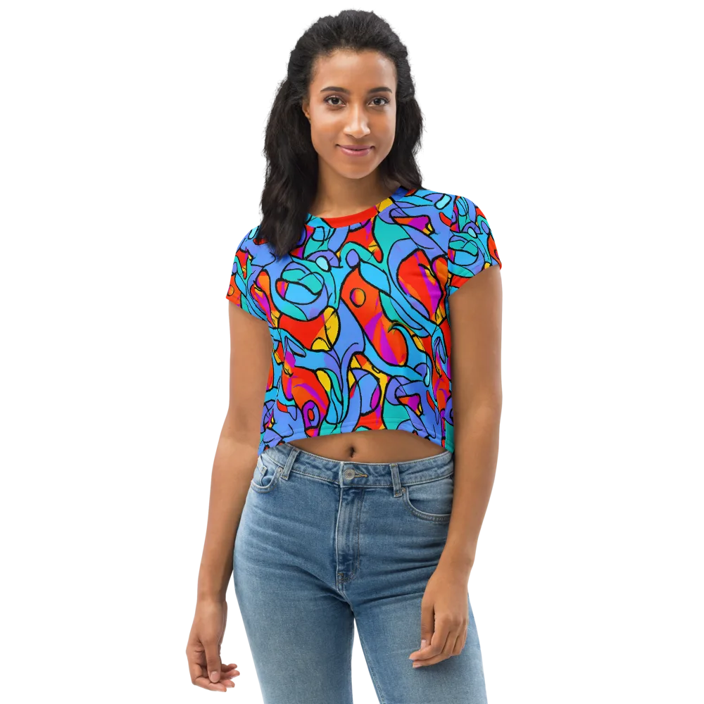 Prism Botanica on Crop Tee — Front