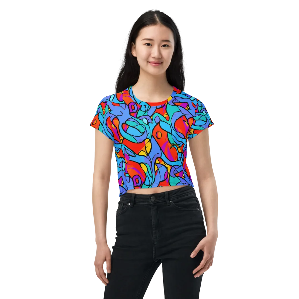 Prism Botanica on Crop Tee — Front