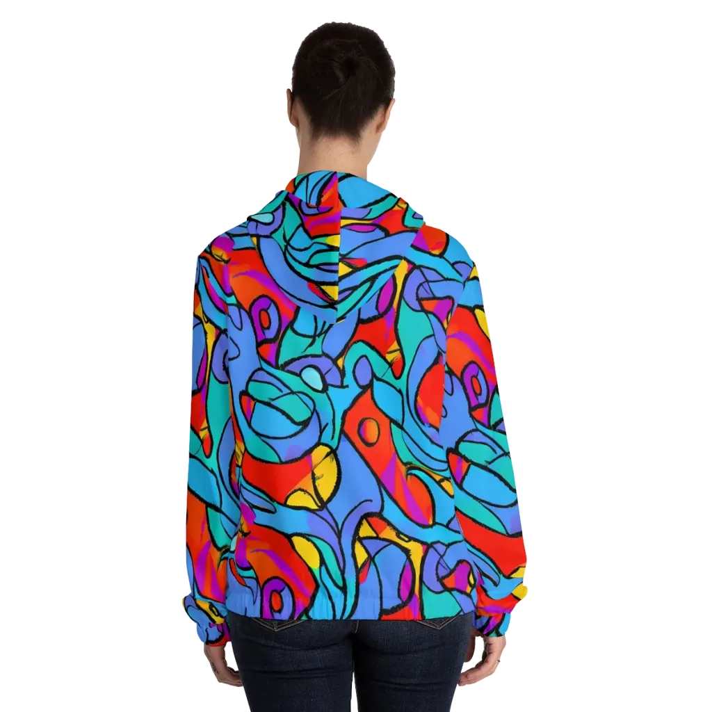 Prism Botanica on Women's Full-Zip Hoodie — Back On Person