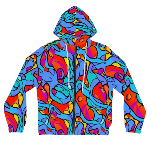 Prism Botanica on a Women's Full-Zip Hoodie