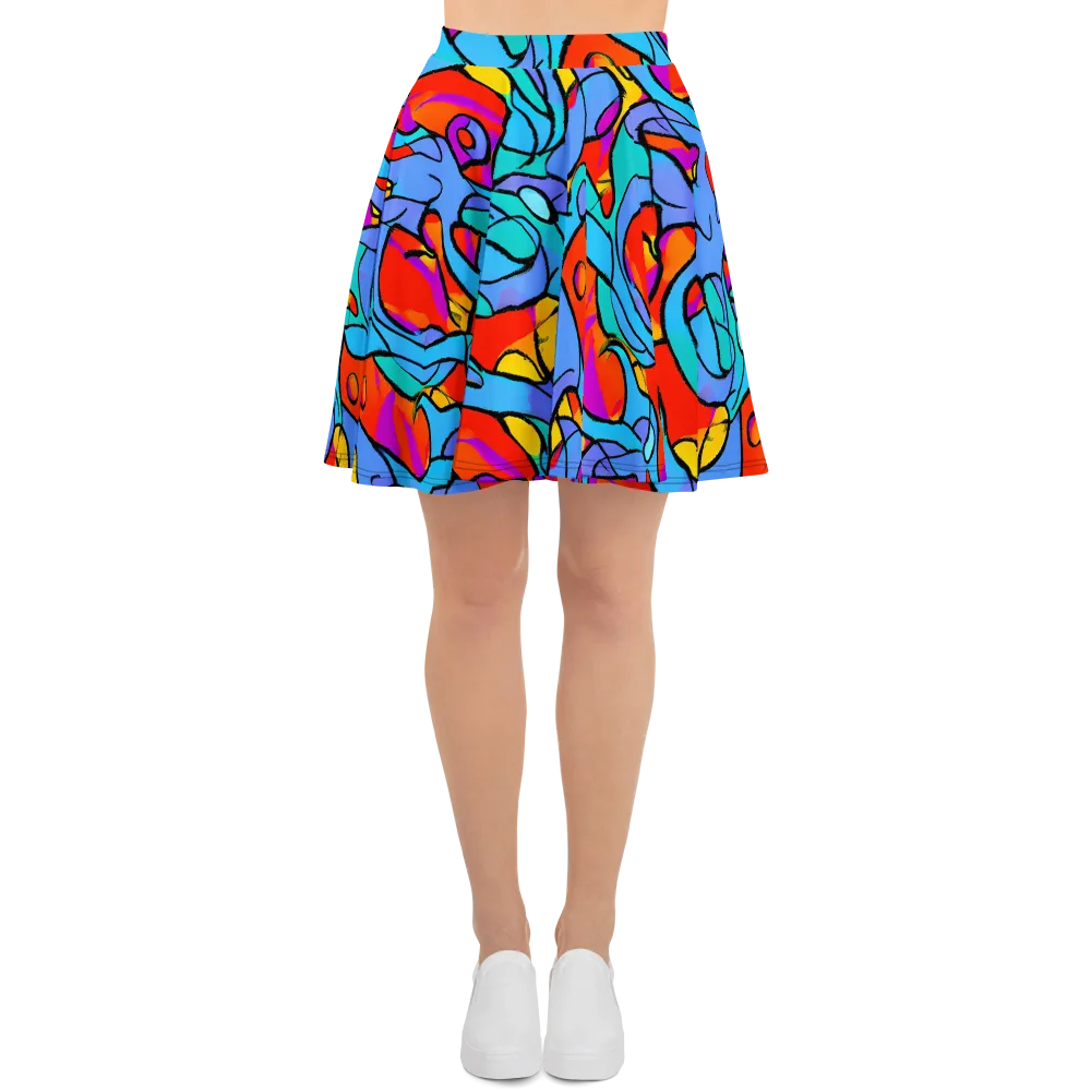 Prism Botanica on Skater Skirt — Front