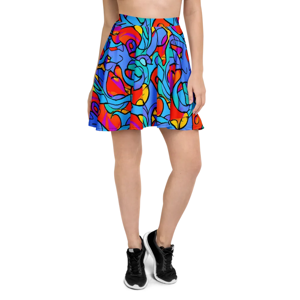 Prism Botanica on Skater Skirt — Front