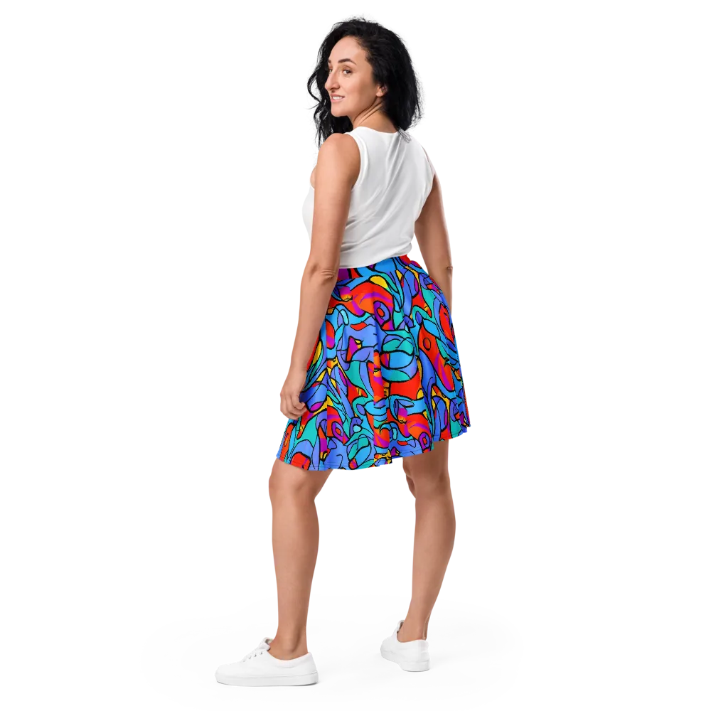 Prism Botanica on Skater Skirt — Back