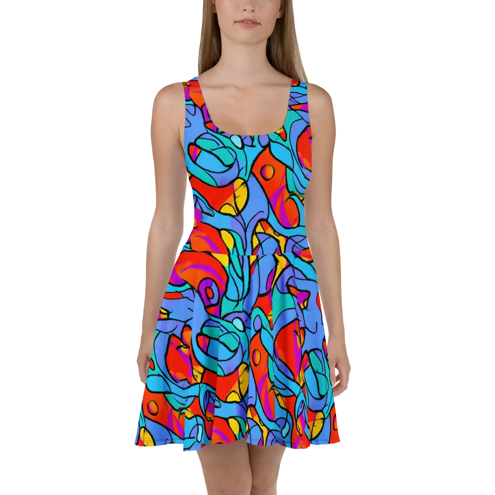 Prism Botanica on Skater Dress — Front