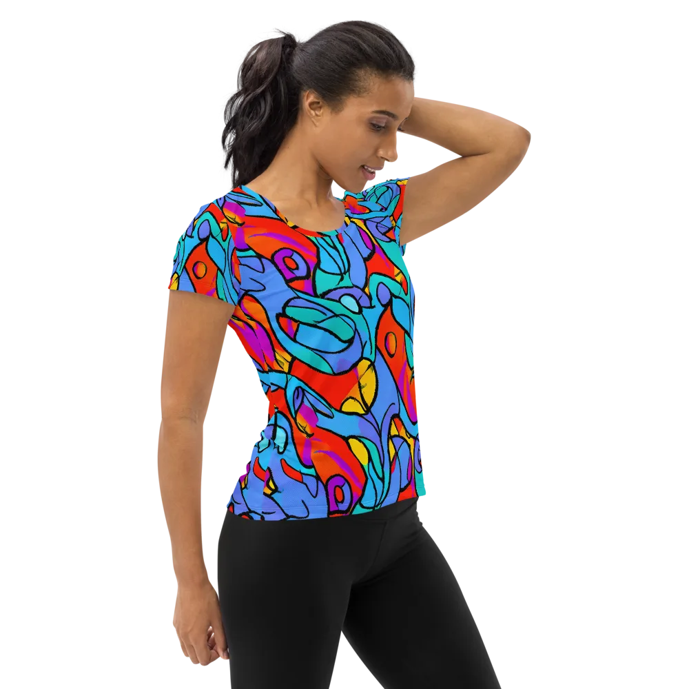 Prism Botanica on Women's Athletic T-Shirt — Right