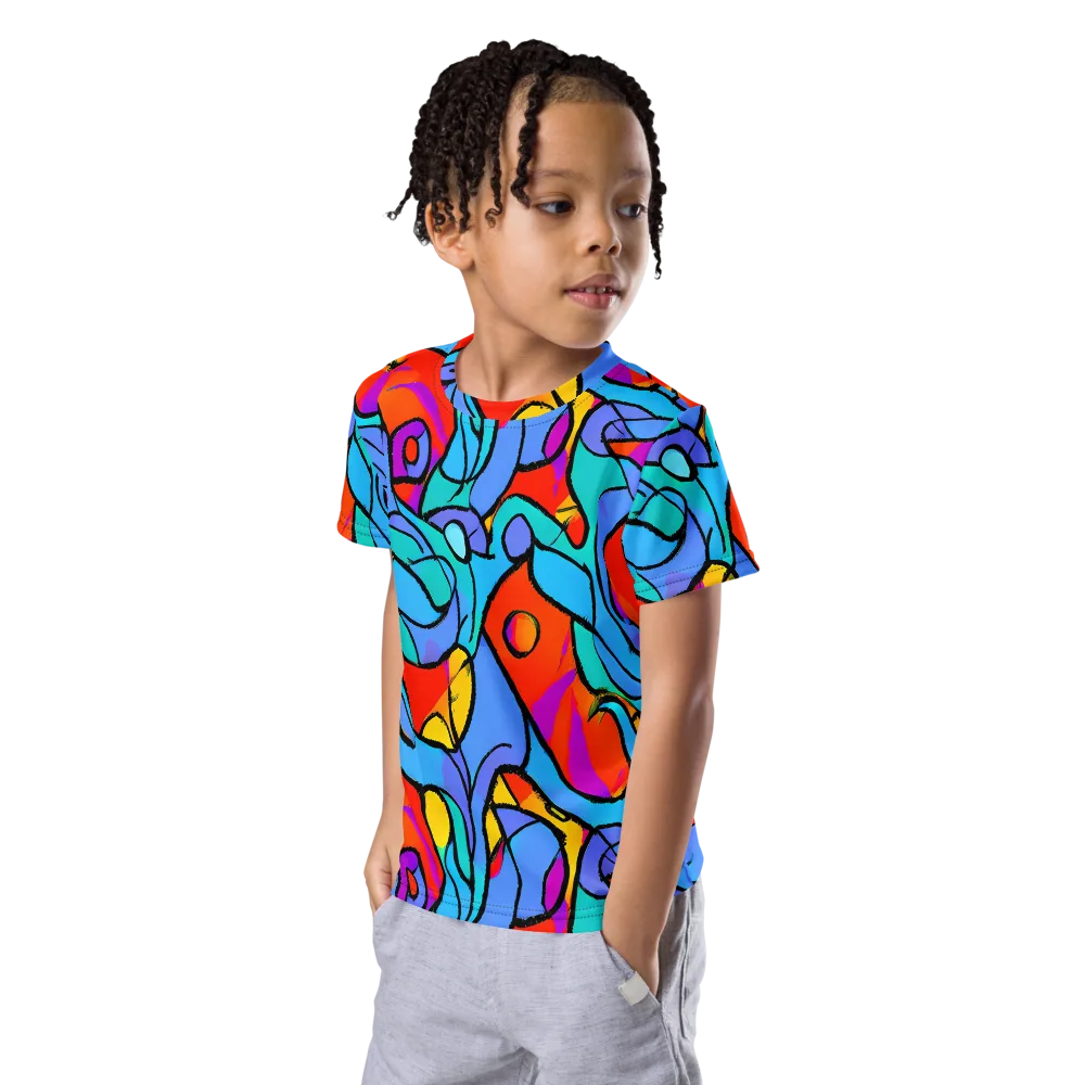 Prism Botanica on Kids Crew Neck T-Shirt — Left Front