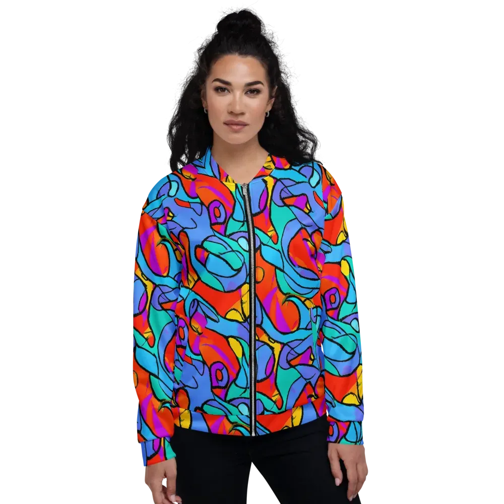 Prism Botanica on Bomber Jacket — Front
