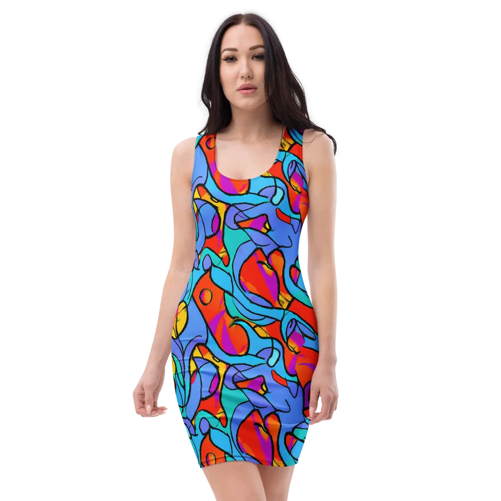 Prism Botanica on Bodycon Dress — Front