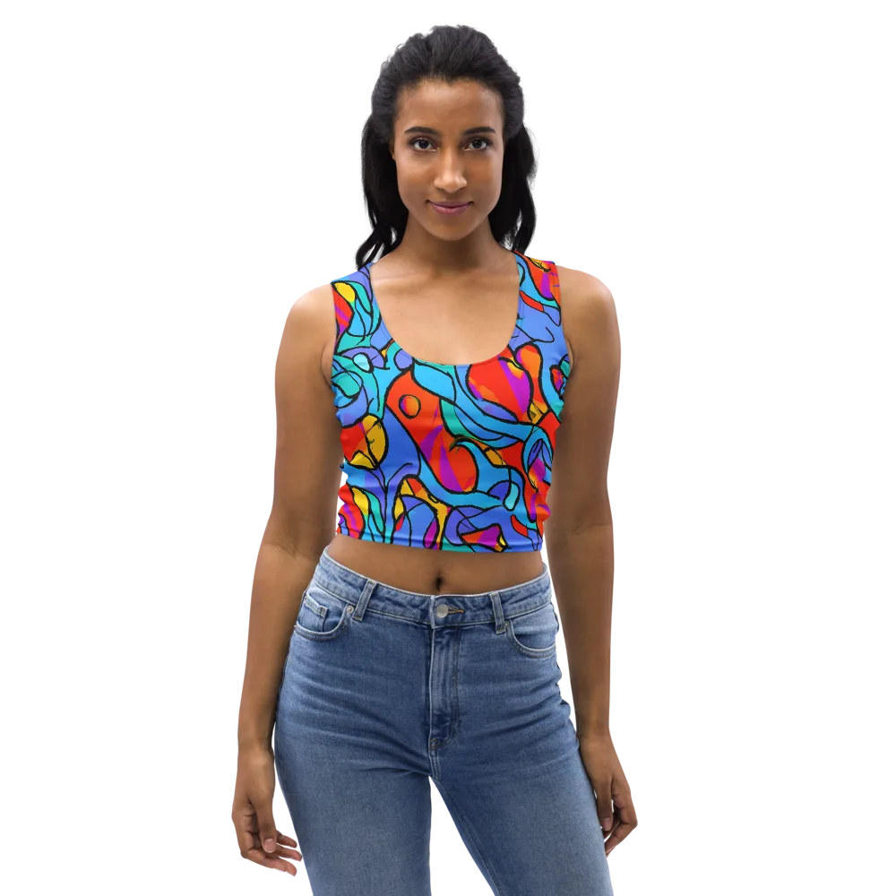 Prism Botanica on Crop Top — Front
