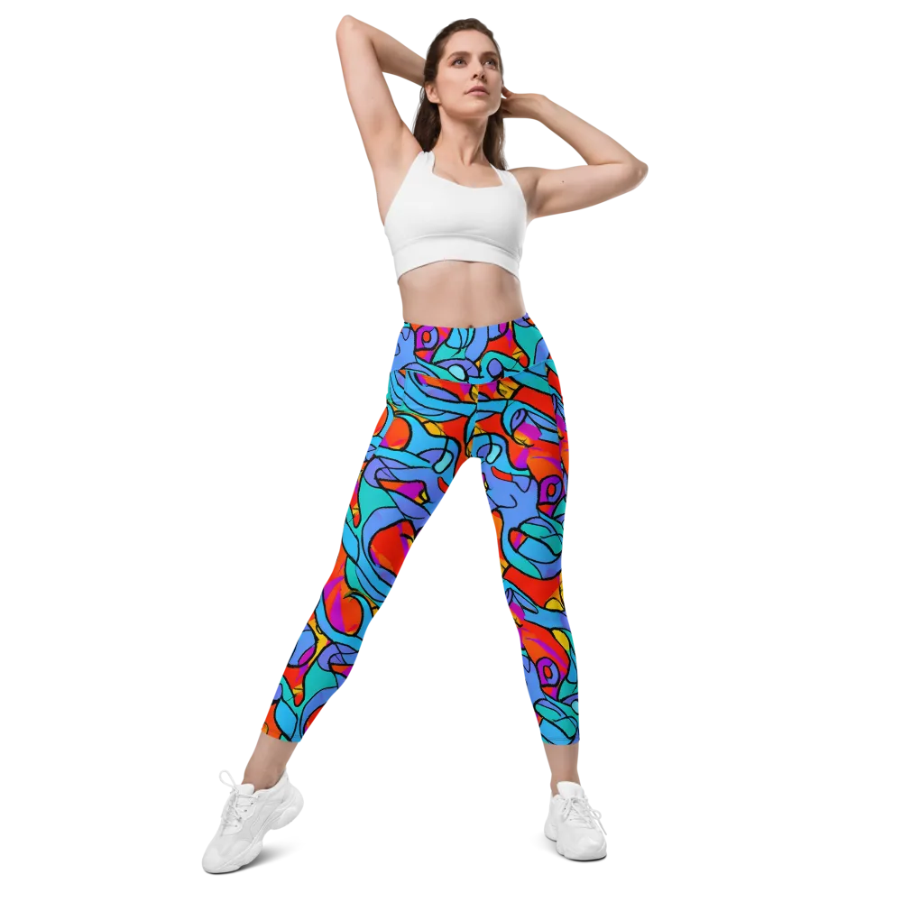 Prism Botanica on Leggings with Pockets — Front