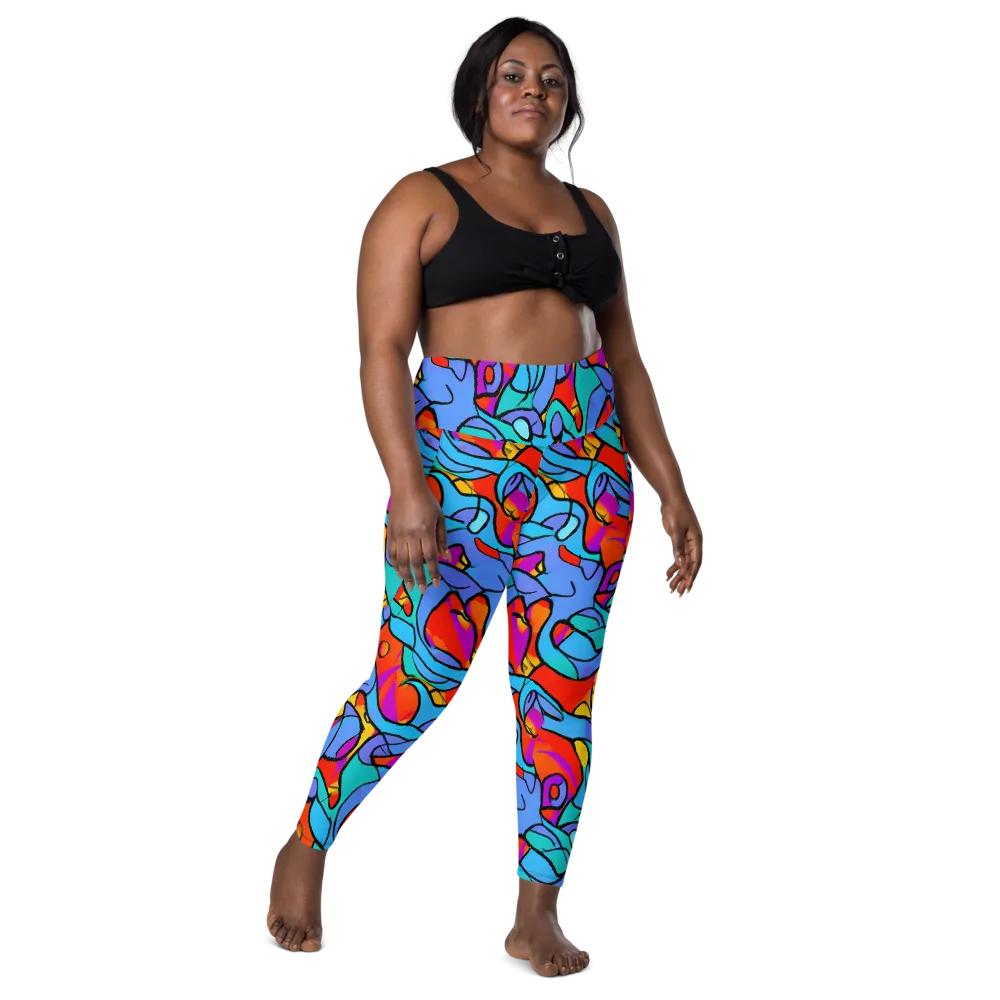 Prism Botanica on Leggings with Pockets — Front