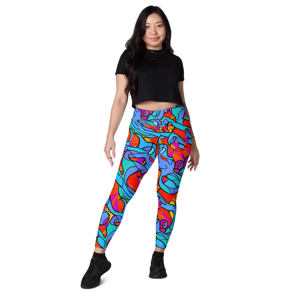 Prism Botanica on Leggings with Pockets — Front