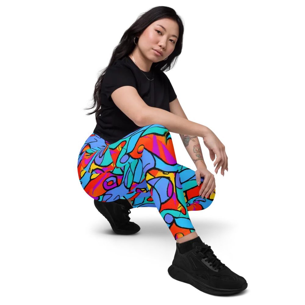 Prism Botanica on Leggings with Pockets — Right Front